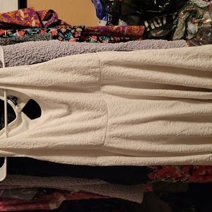 White knee length dress
